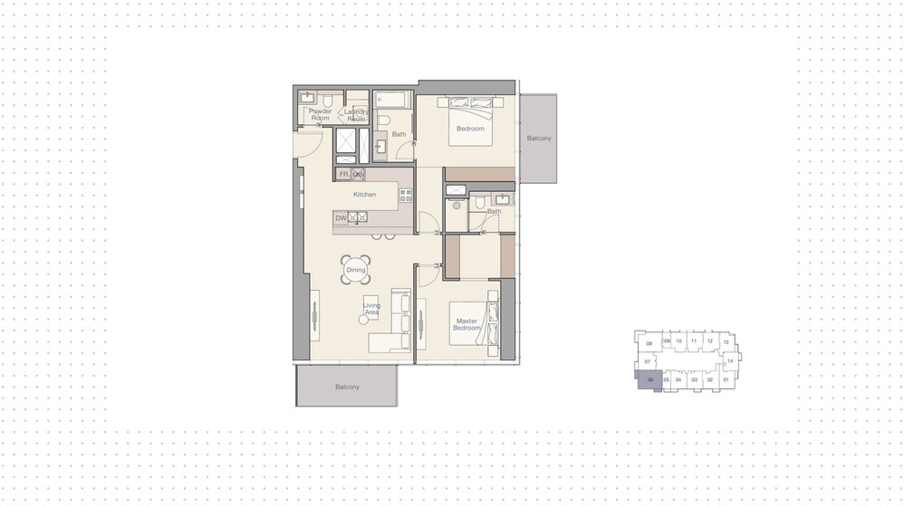 Купить недвижимость - 2 комнатные - Jumeirah Lake Towers, ОАЭ - изображение 1
