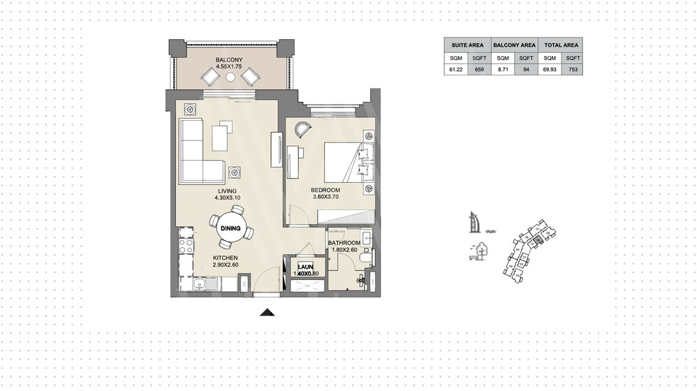 Compre 1411 apartamentos  - 1 habitación - EAU — imagen 25