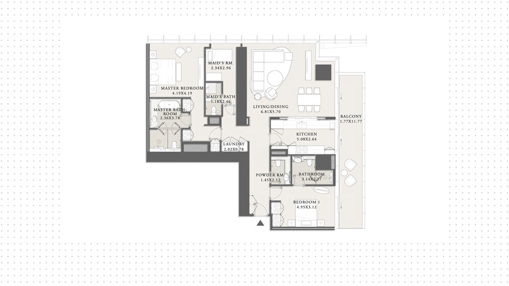 Купить недвижимость - 2 комнатные - Zaabeel, ОАЭ - изображение 9