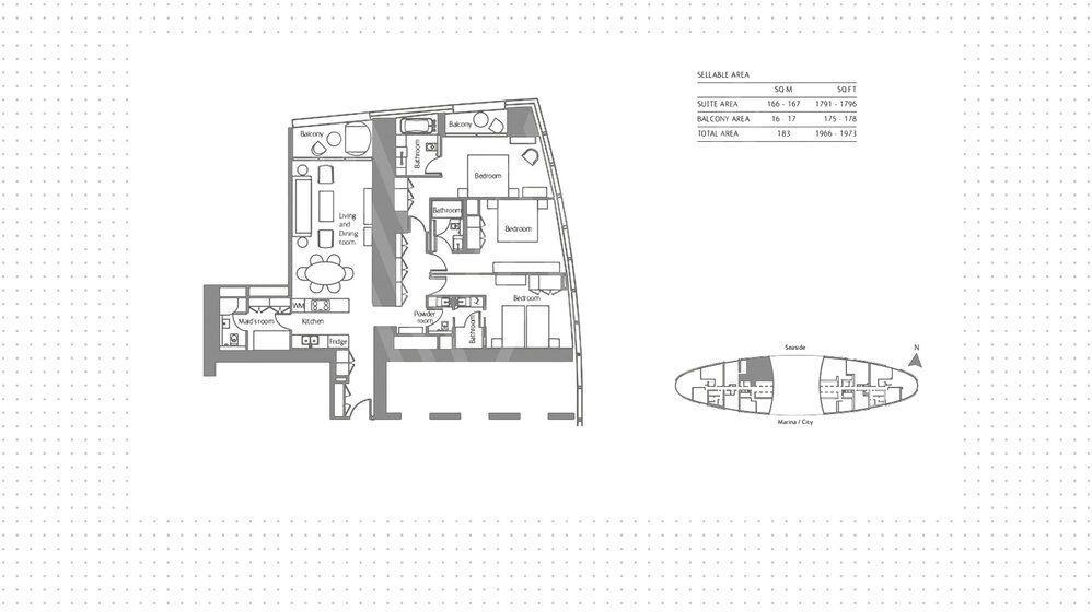 Купить 23 апартамента  - 3 комнатные - JBR, ОАЭ - изображение 29