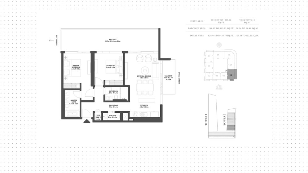 Immobilie kaufen - 2 Zimmer - Emaar Beachfront, VAE – Bild 25