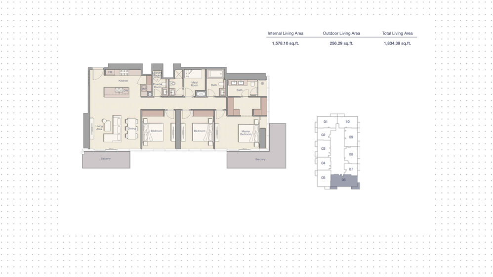 Immobilie kaufen - 3 Zimmer - Jumeirah Lake Towers, VAE – Bild 19