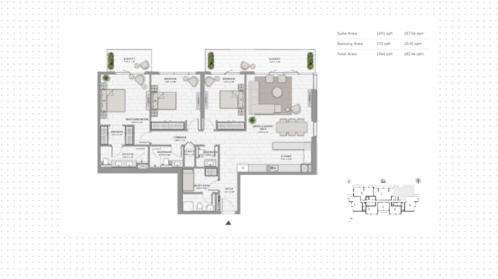 Купить недвижимость - 3 комнатные - JBR, ОАЭ - изображение 5