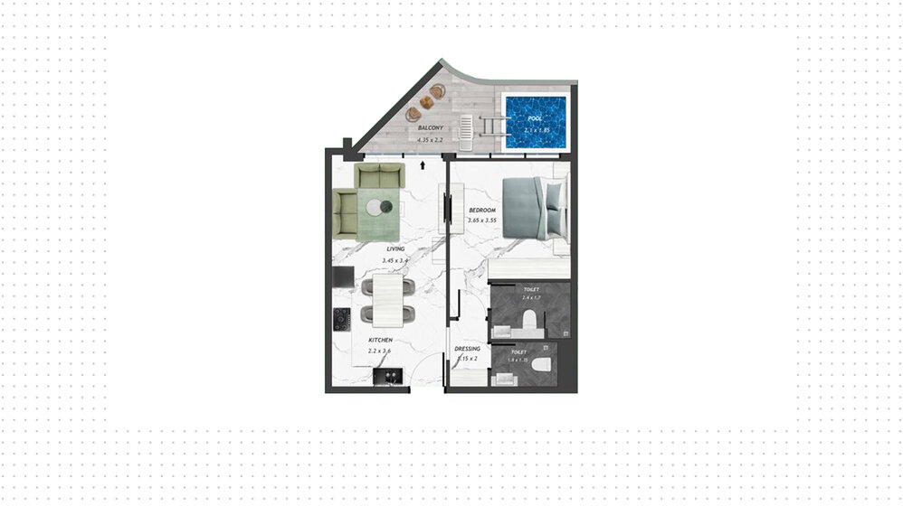 Immobilie kaufen - 1 Zimmer - Dubai, VAE – Bild 17