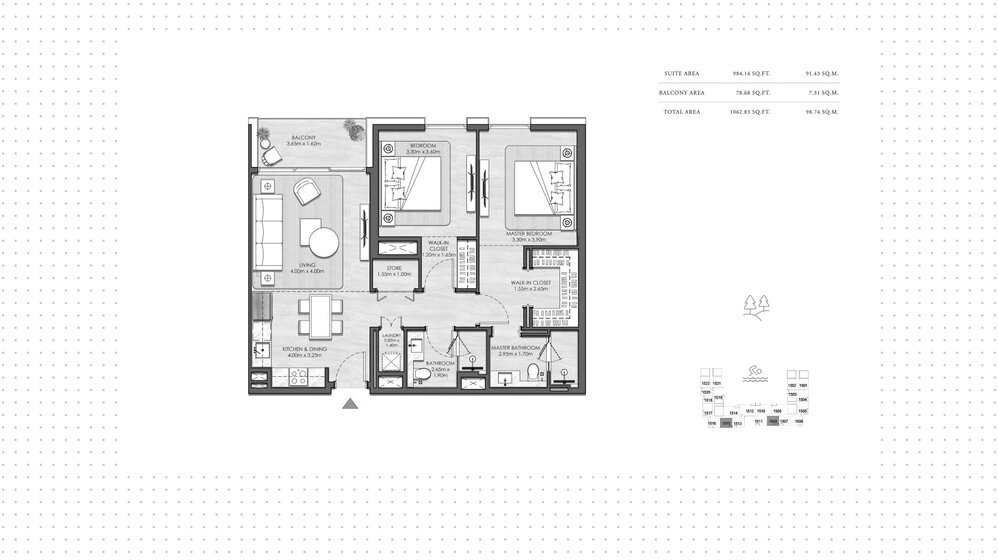 Апартаменты на продажу - Дубай - Купить за 789 545 $ - изображение 14