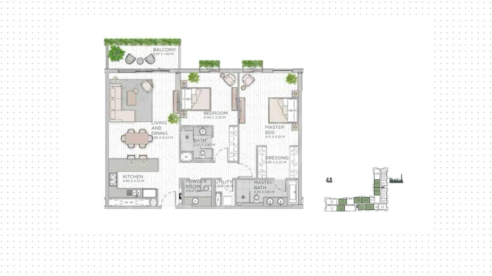 1127 stüdyo daire satın al - 2 odalı - BAE – resim 17