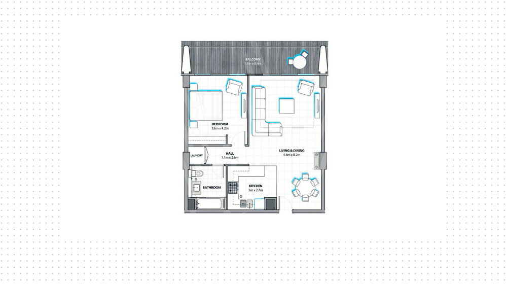 1411 stüdyo daire satın al - 1 odalı - BAE – resim 1