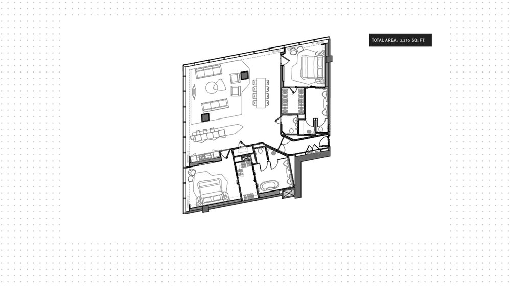 Immobilie kaufen - 2 Zimmer - Business Bay, VAE – Bild 1