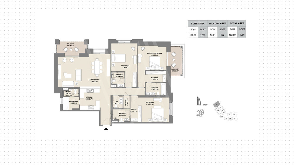 424 stüdyo daire satın al  - 3 odalı - BAE – resim 9