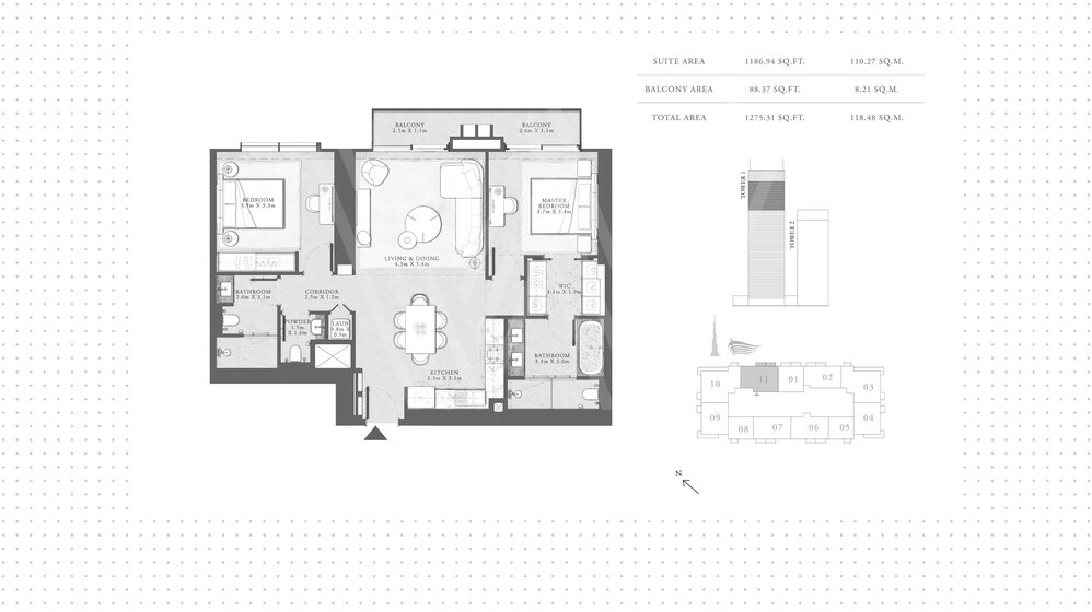 Compre 125 apartamentos  - 2 habitaciones - Downtown Dubai, EAU — imagen 17