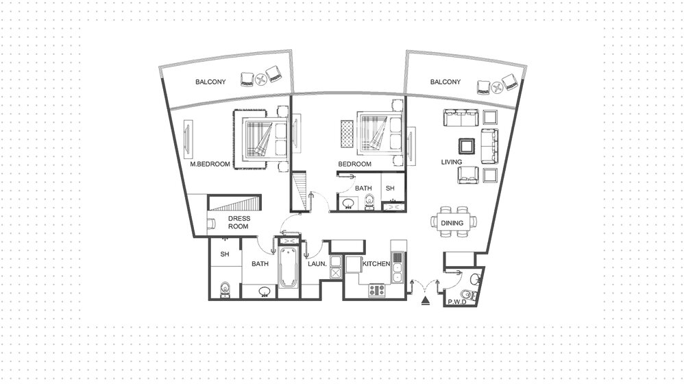 2 bedroom properties for sale in UAE - image 13