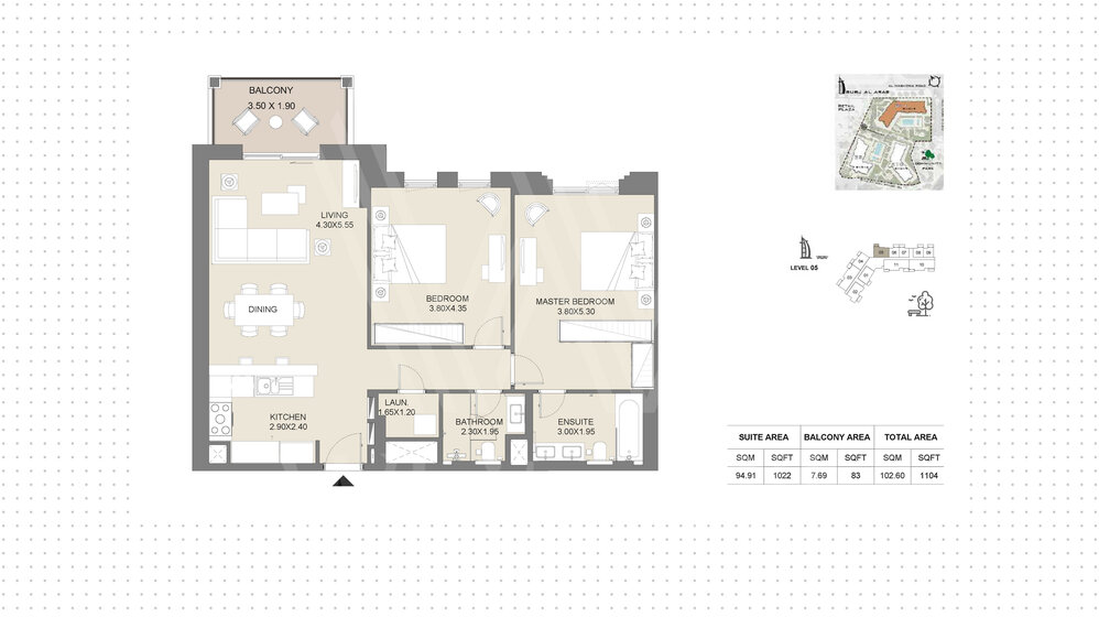 20 Wohnungen kaufen  - 2 Zimmer - Madinat Jumeirah Living, VAE – Bild 15